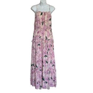 Lost + Wander Hawaiian Rose Tiered Maxi Dress Size Small
